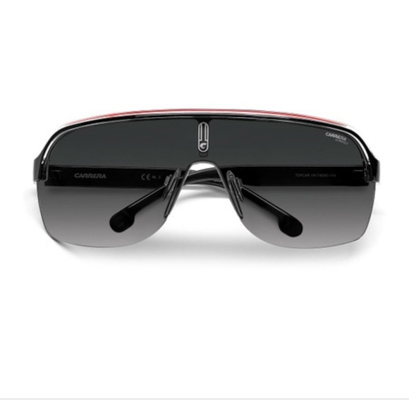 Carrera Topcar 1/N T40 Black Red men's shield sunglasses - Picture 2 of 10